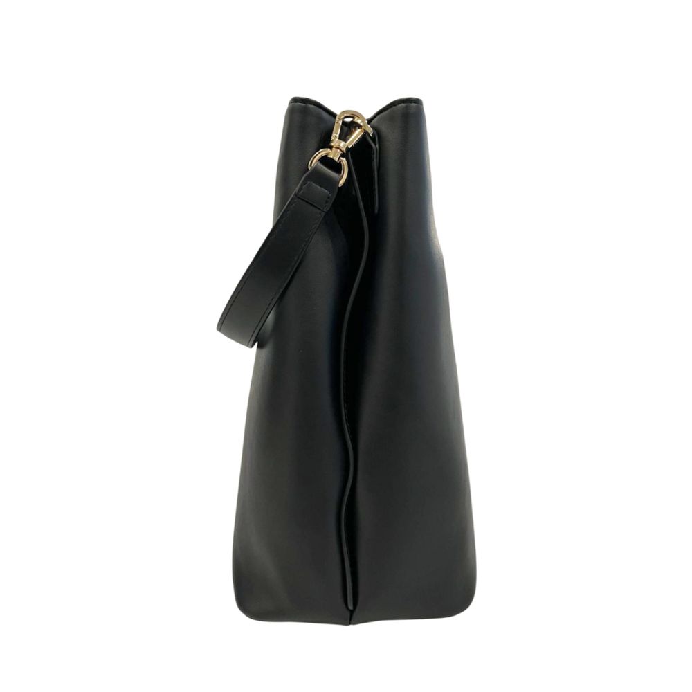 Twinset Black PU Women Shoulder Women's Bag