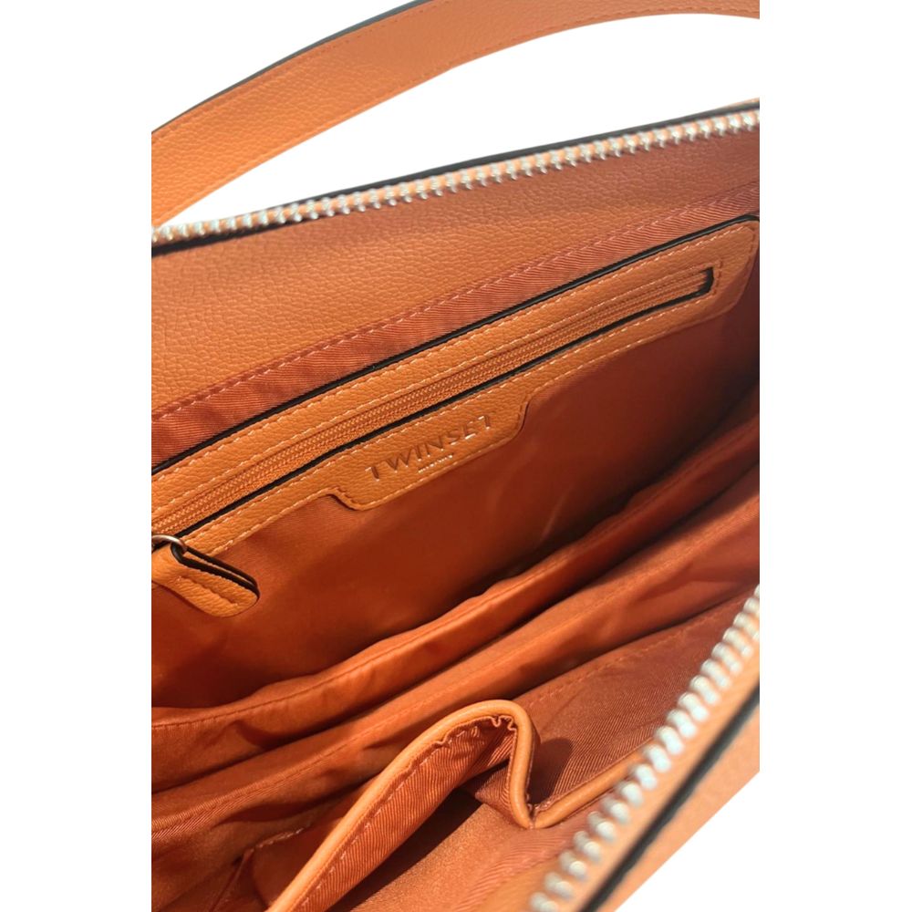 Twinset Orange Polyurethane Women Shoulder Women's Bag