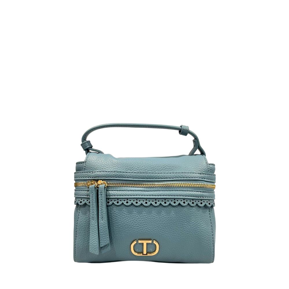 Twinset Blue PU Women Women's Handbag