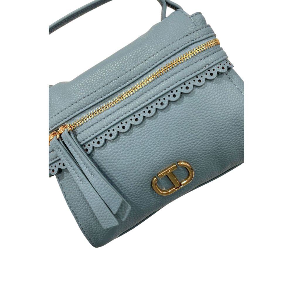 Twinset Blue PU Women Women's Handbag