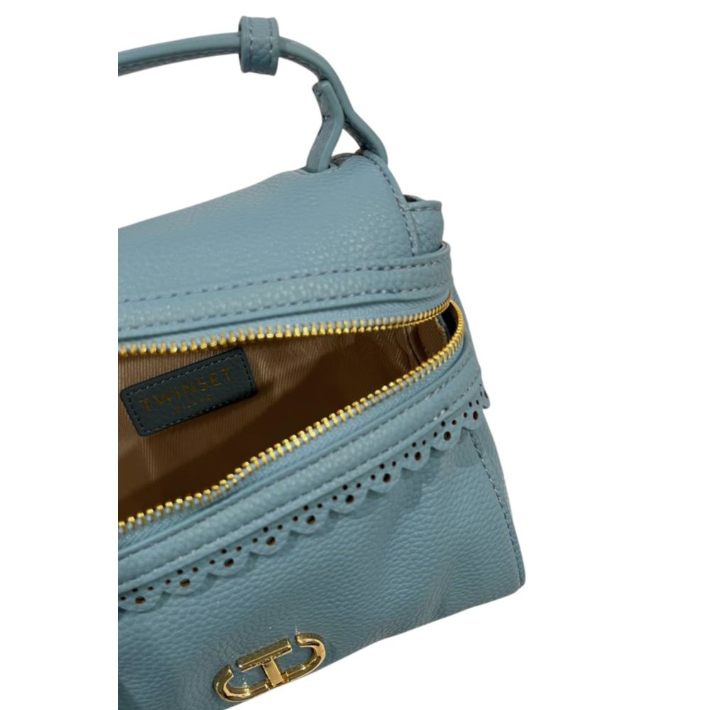 Twinset Blue PU Women Women's Handbag