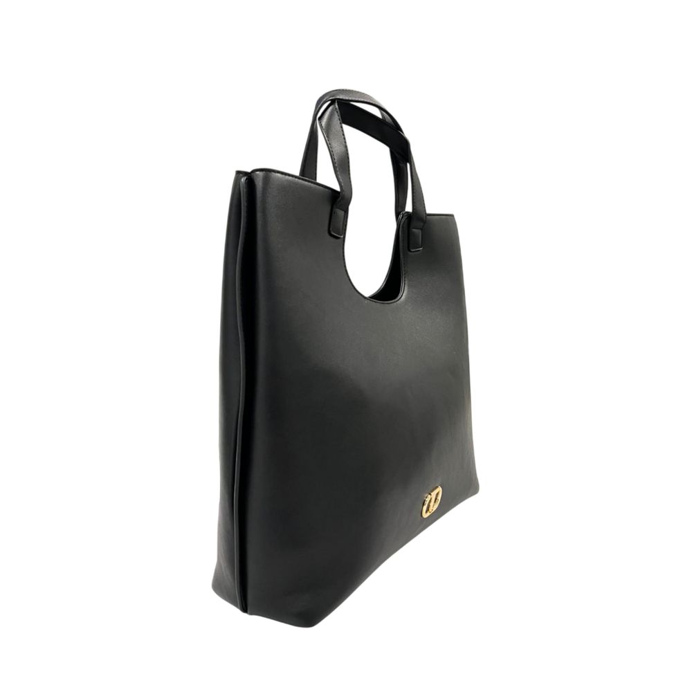 Twinset Black PU Women Shoulder Women's Bag