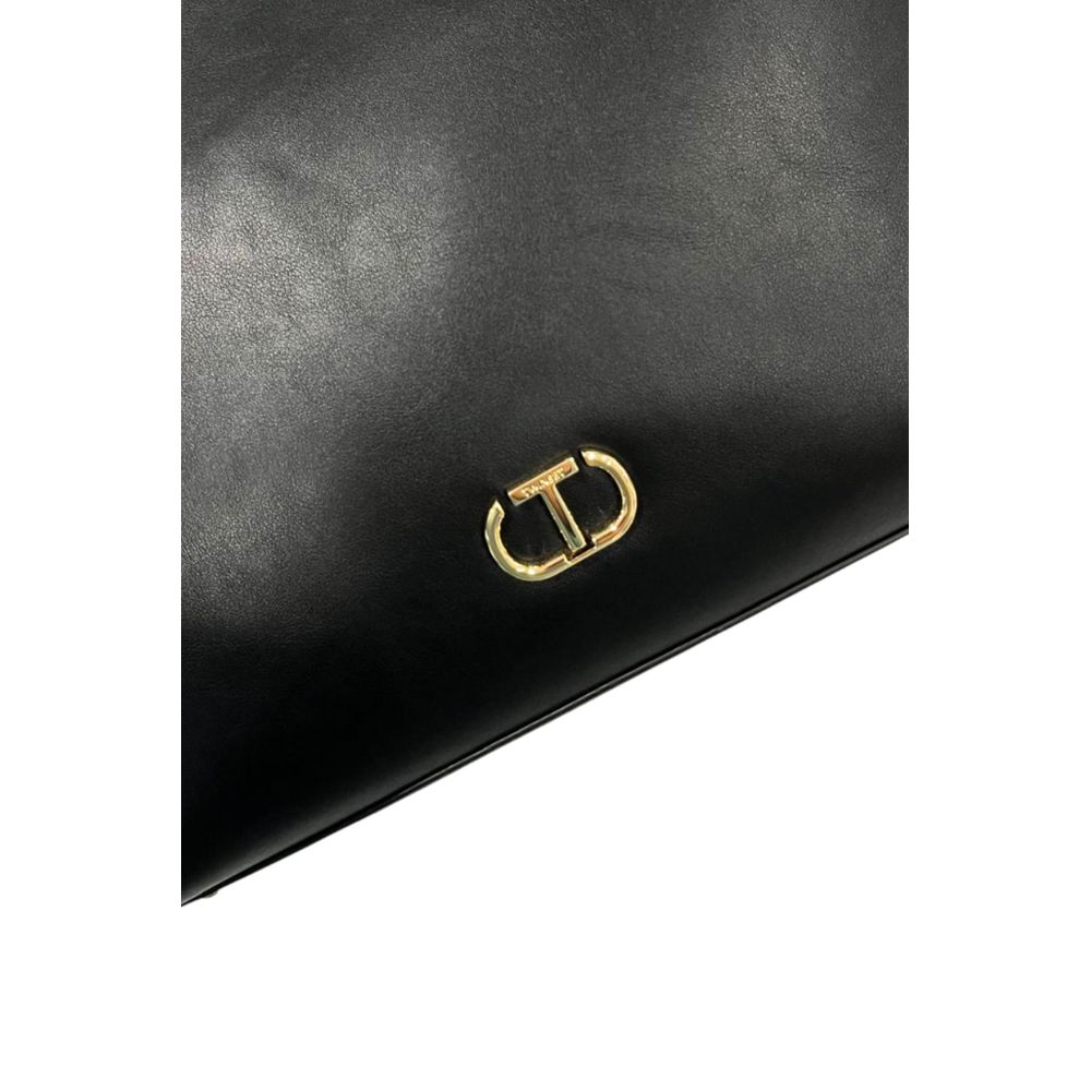 Twinset Black PU Women Shoulder Women's Bag