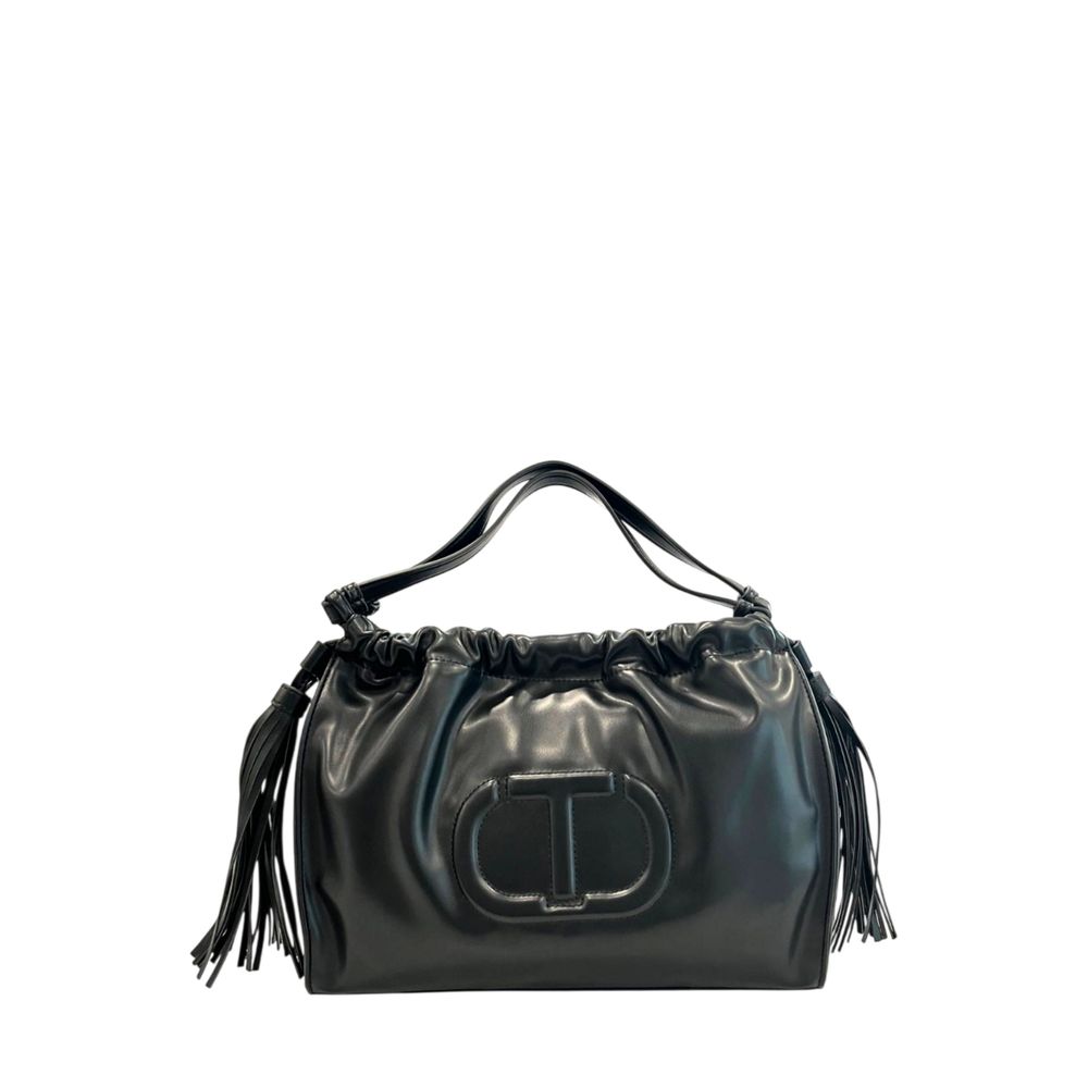 Twinset Black PU Women Shoulder Women's Bag