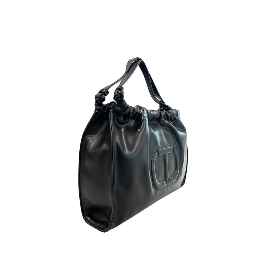 Twinset Black PU Women Shoulder Women's Bag