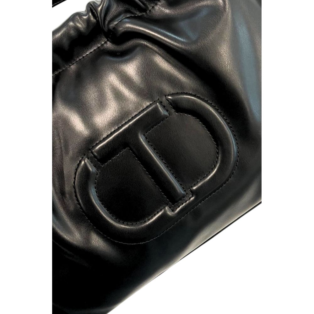 Twinset Black PU Women Shoulder Women's Bag