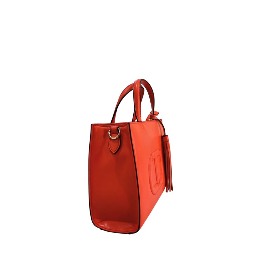 Twinset Orange Faux Leather Women Women's Handbag