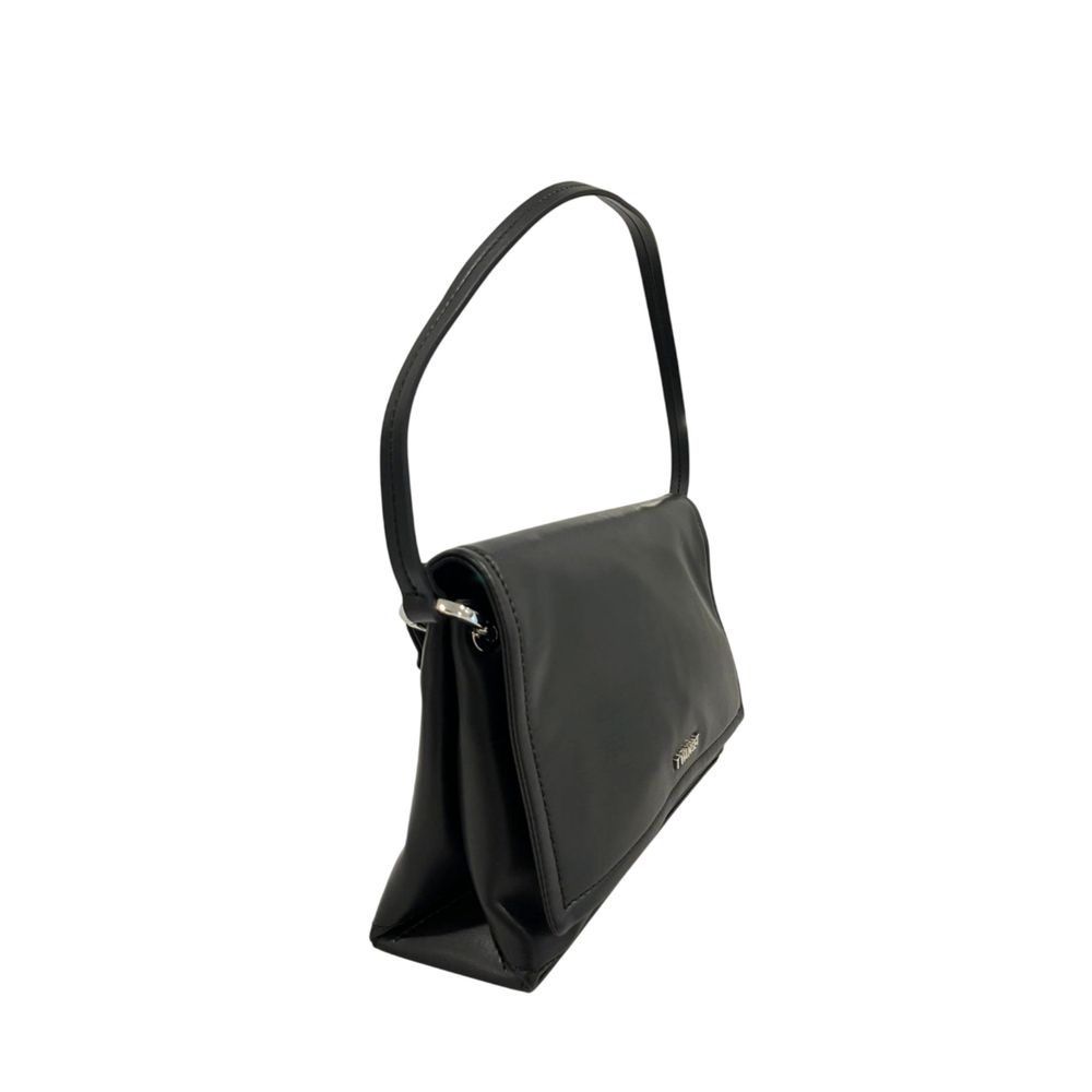 Twinset Black PU Women Shoulder Women's Bag