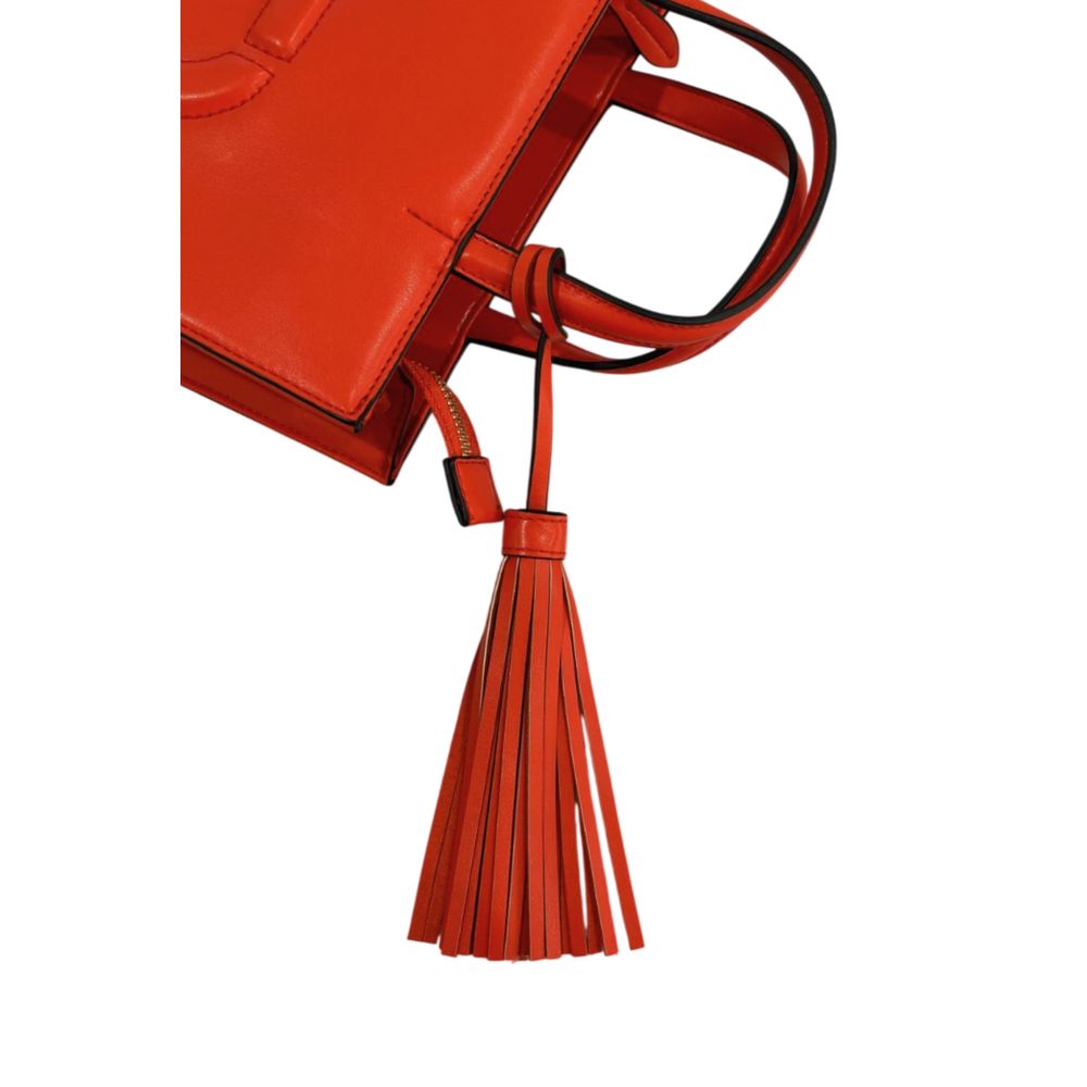 Twinset Orange Faux Leather Women Women's Handbag
