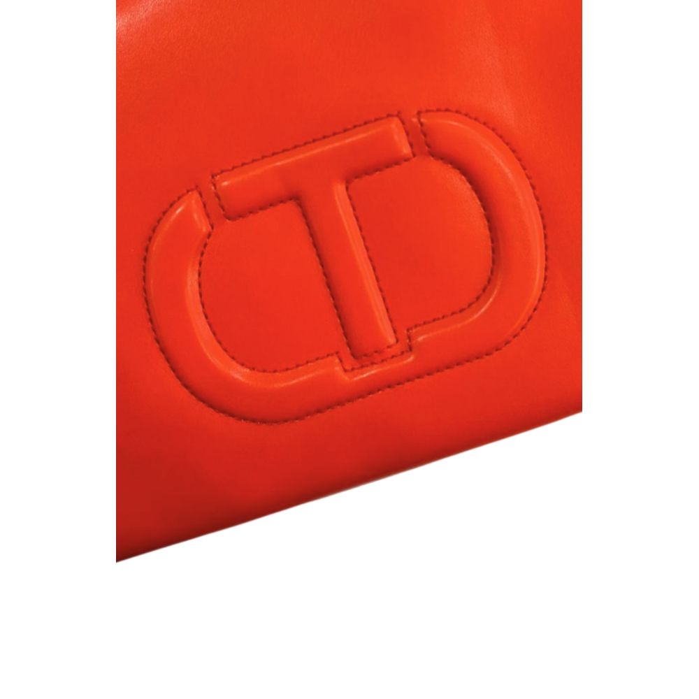 Twinset Orange Faux Leather Women Women's Handbag