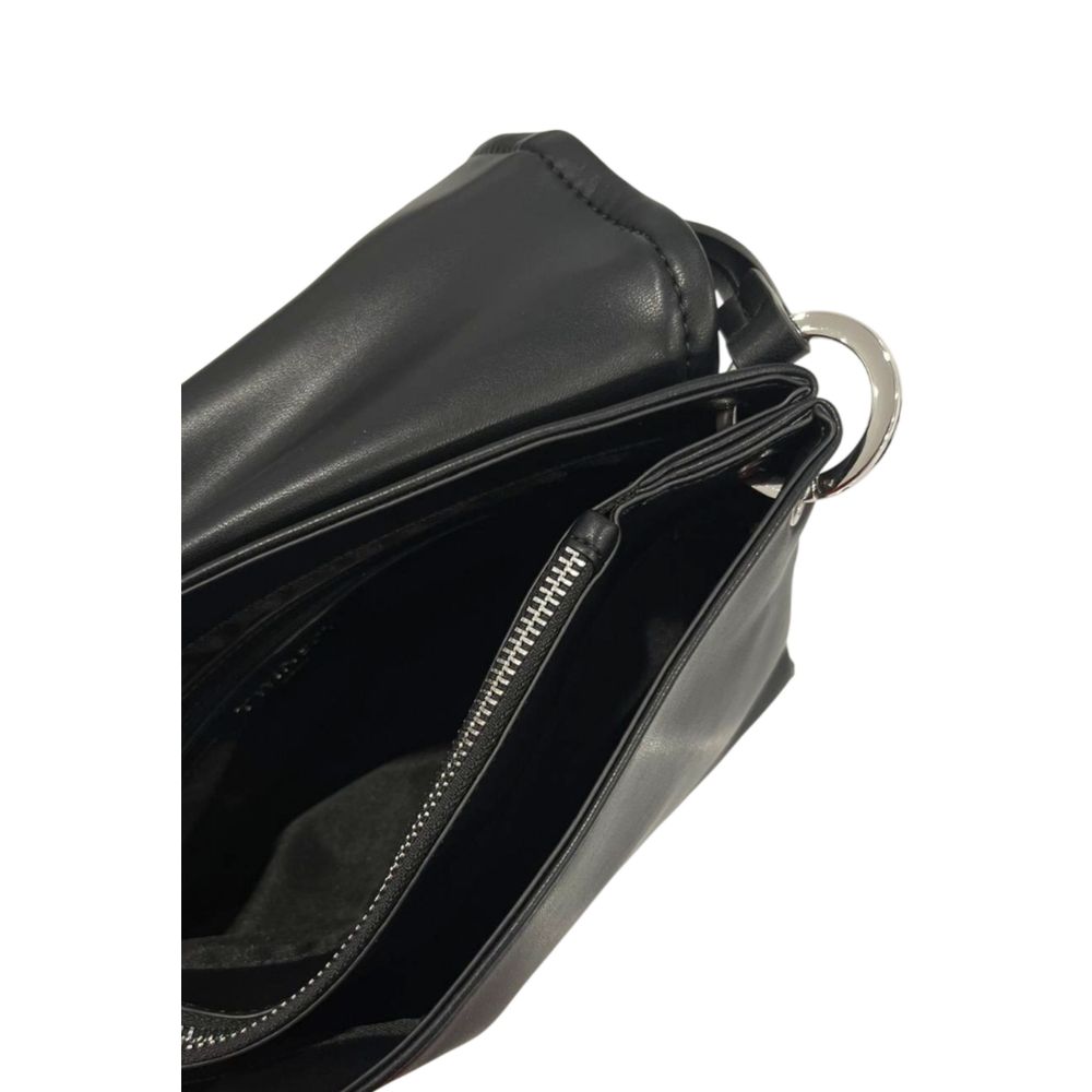 Twinset Black PU Women Shoulder Women's Bag