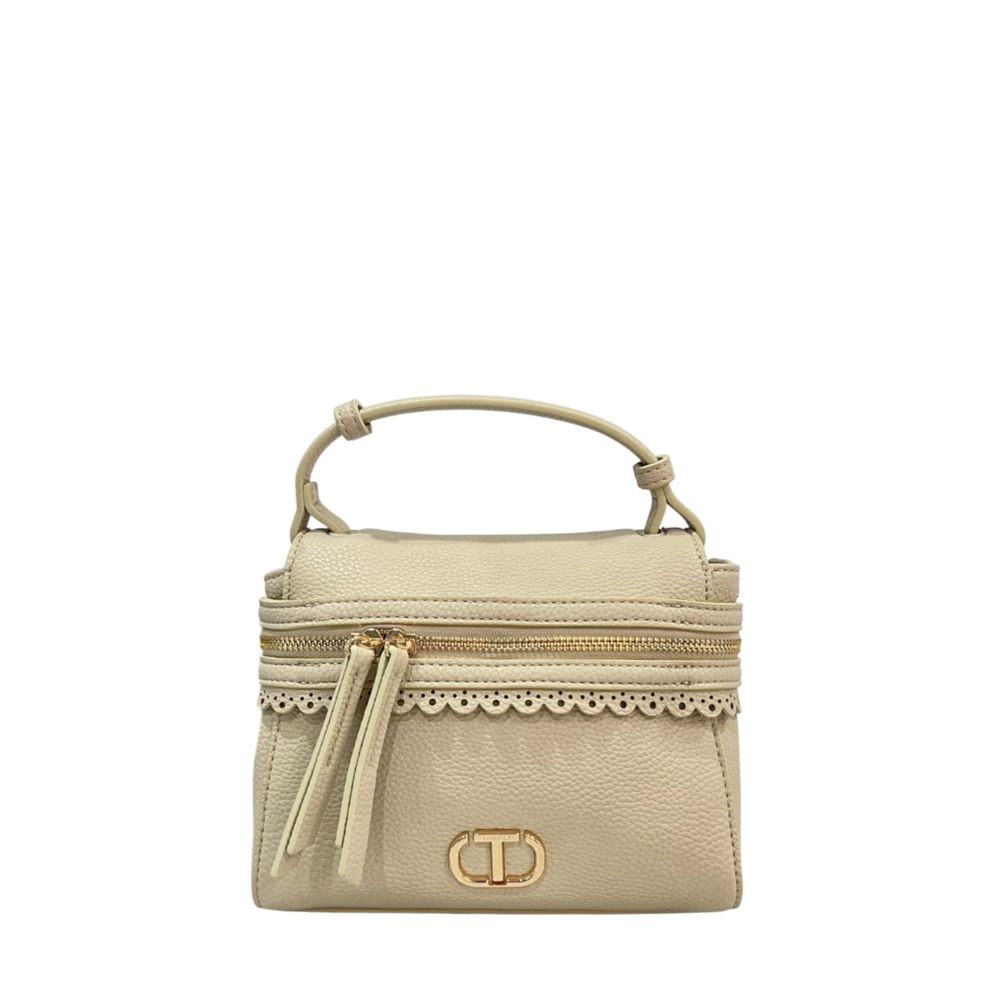 Twinset Beige PU Women Women's Handbag