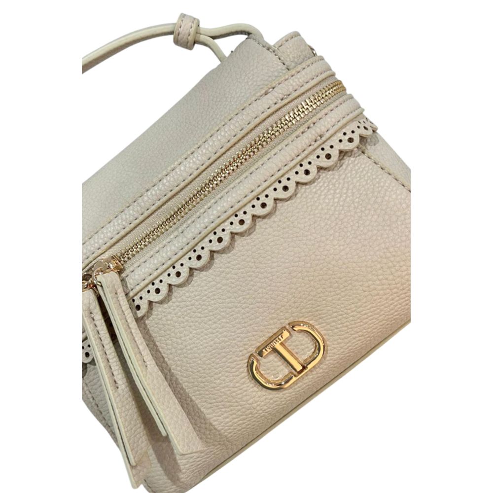 Twinset Beige PU Women Women's Handbag