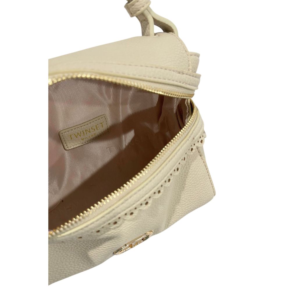 Twinset Beige PU Women Women's Handbag