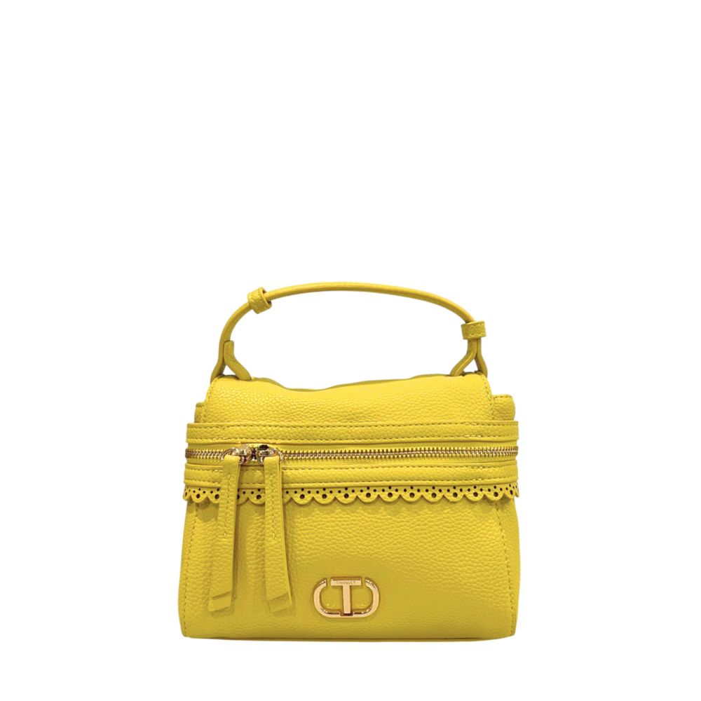 Twinset Yellow PU Women Women's Handbag