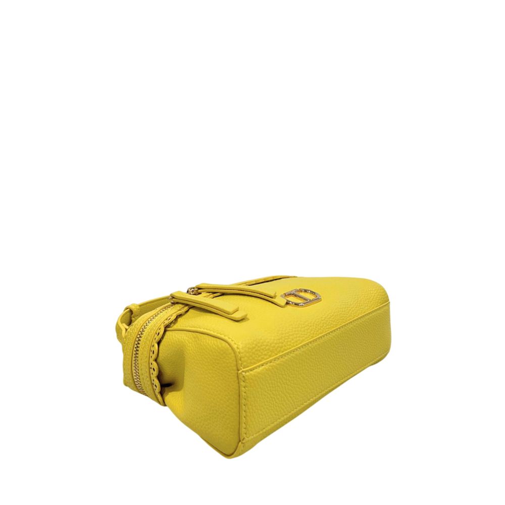 Twinset Yellow PU Women Women's Handbag