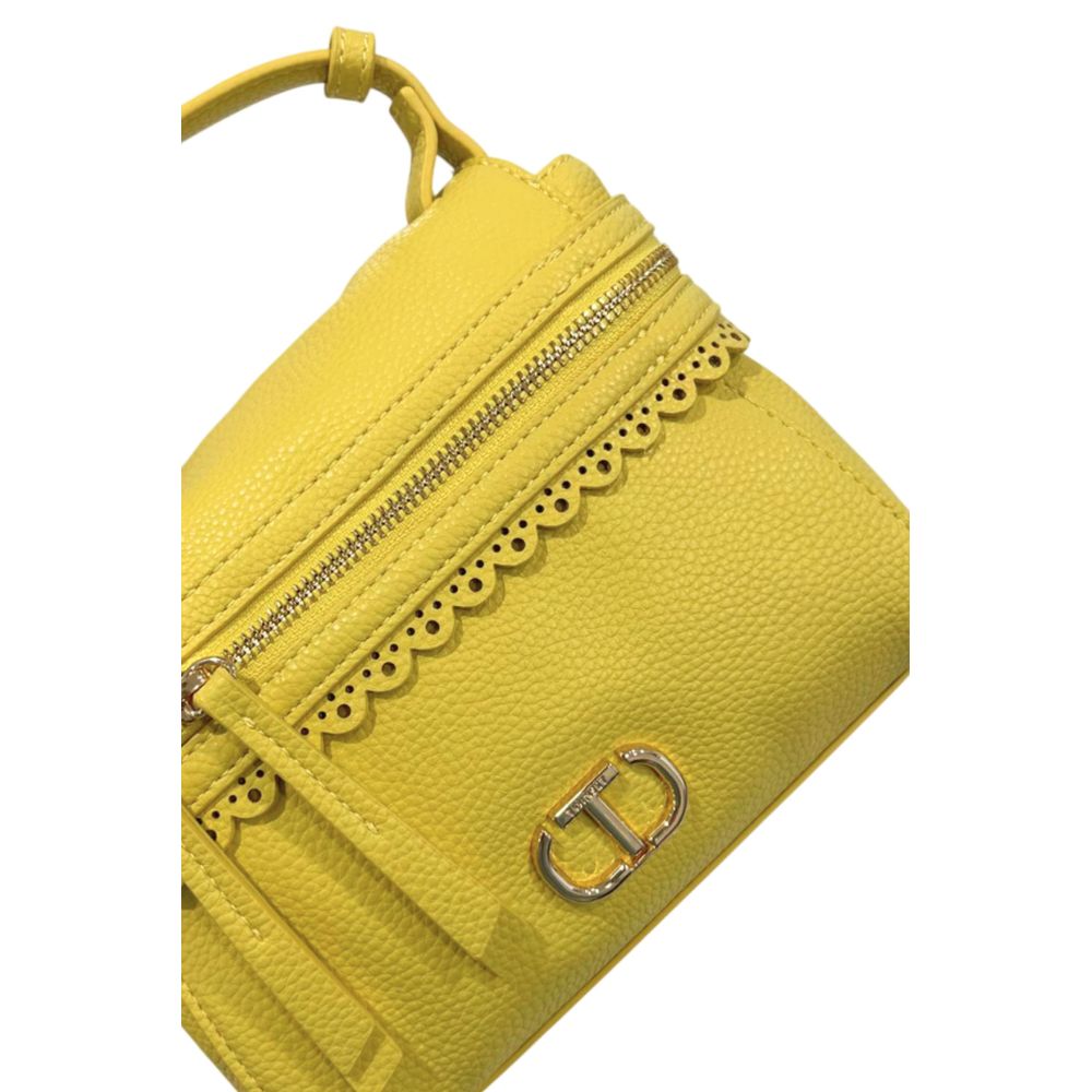 Twinset Yellow PU Women Women's Handbag