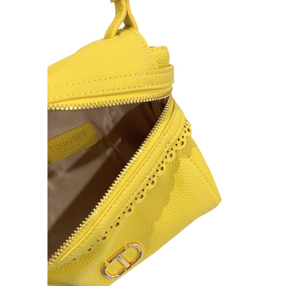 Twinset Yellow PU Women Women's Handbag