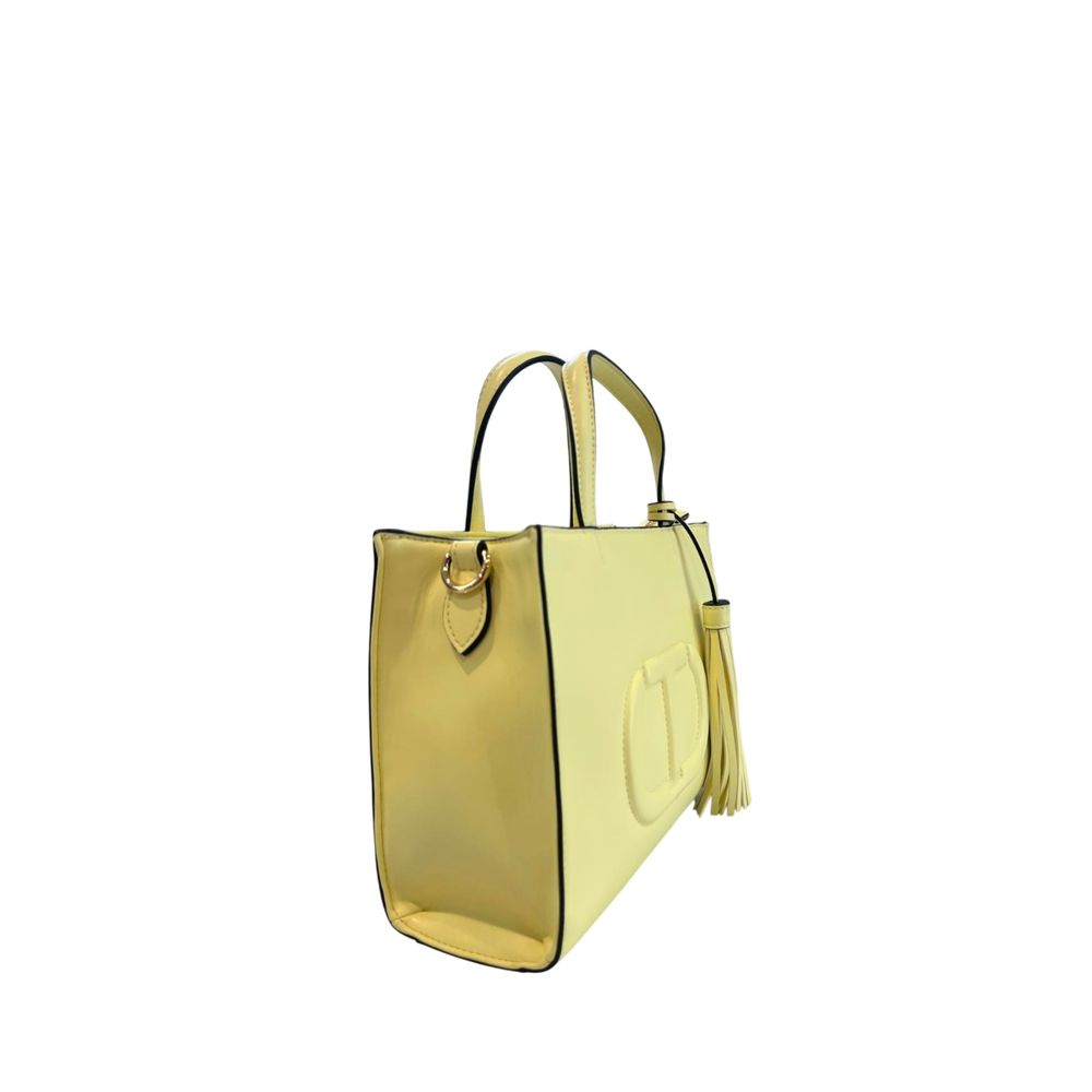 Twinset Yellow PU Women Women's Handbag