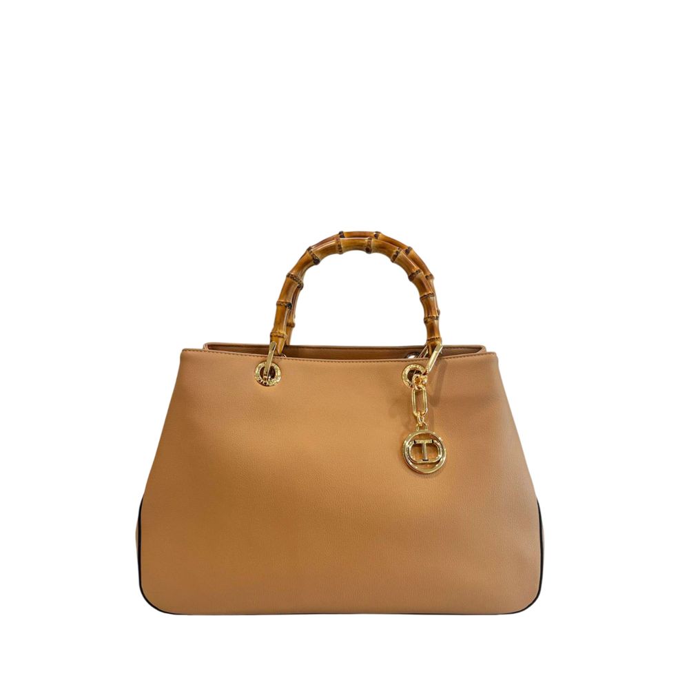 Twinset Brown PU Women Women's Handbag