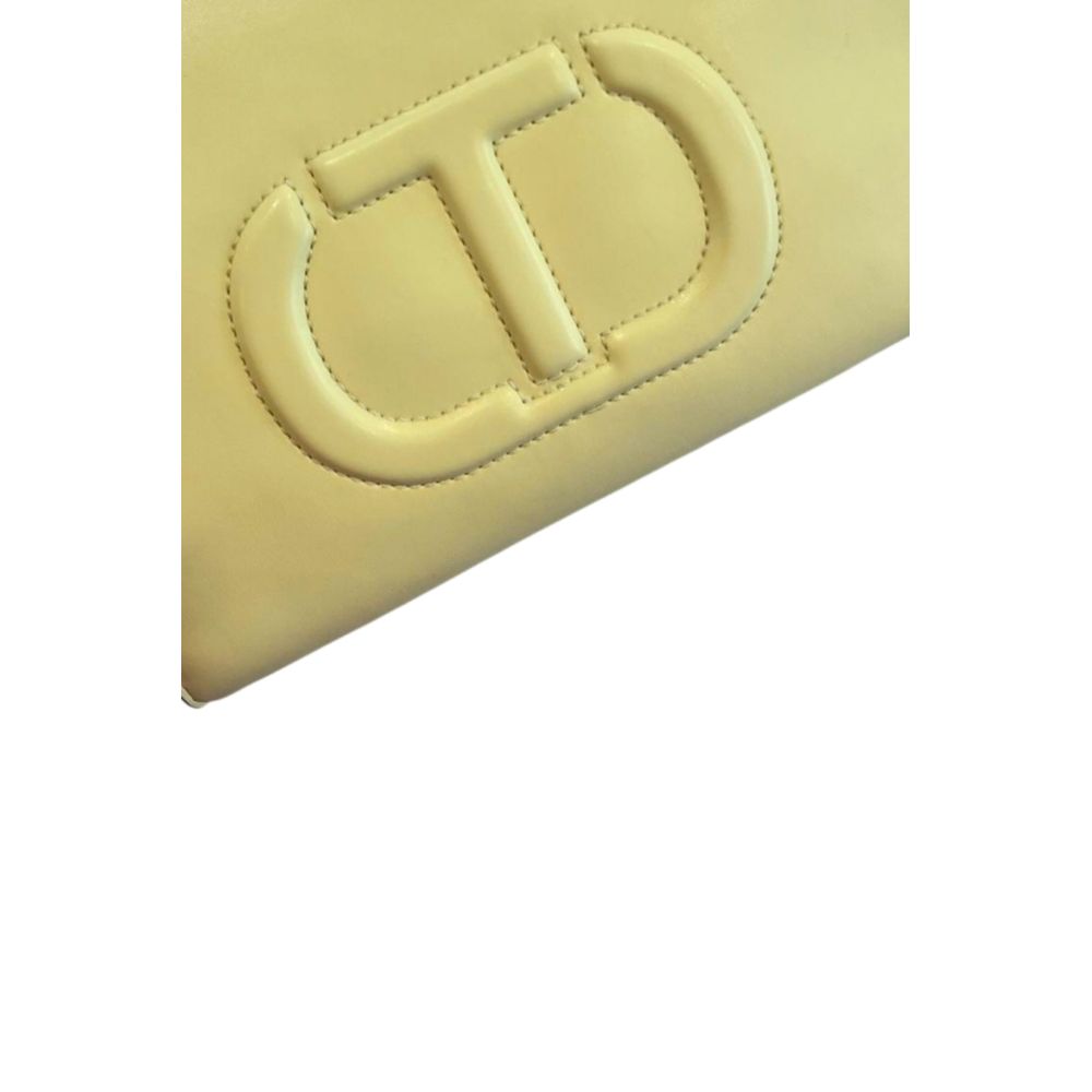 Twinset Yellow PU Women Women's Handbag