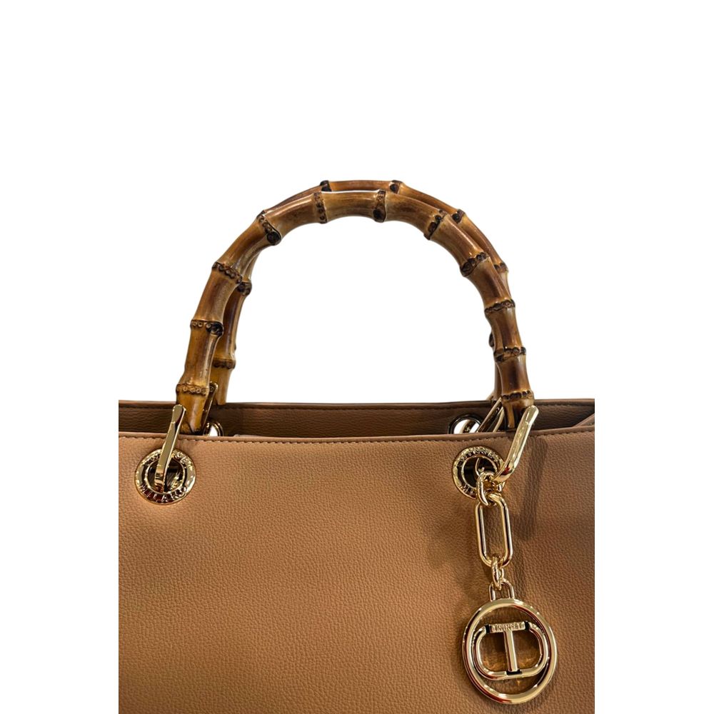 Twinset Brown PU Women Women's Handbag