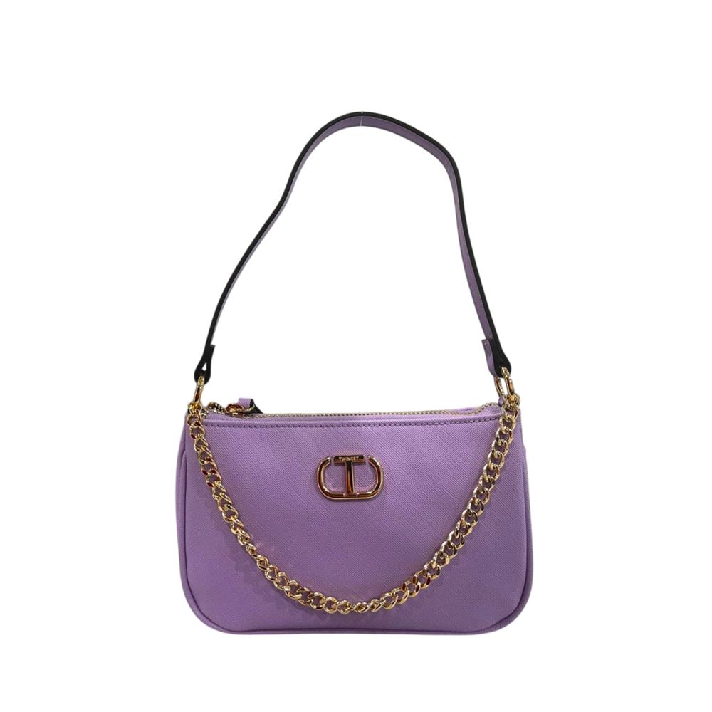 Twinset Purple PU Women Shoulder Women's Bag