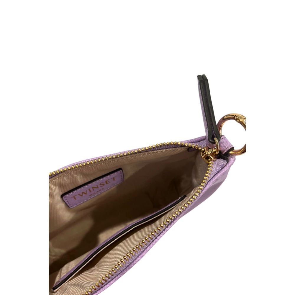 Twinset Purple PU Women Shoulder Women's Bag