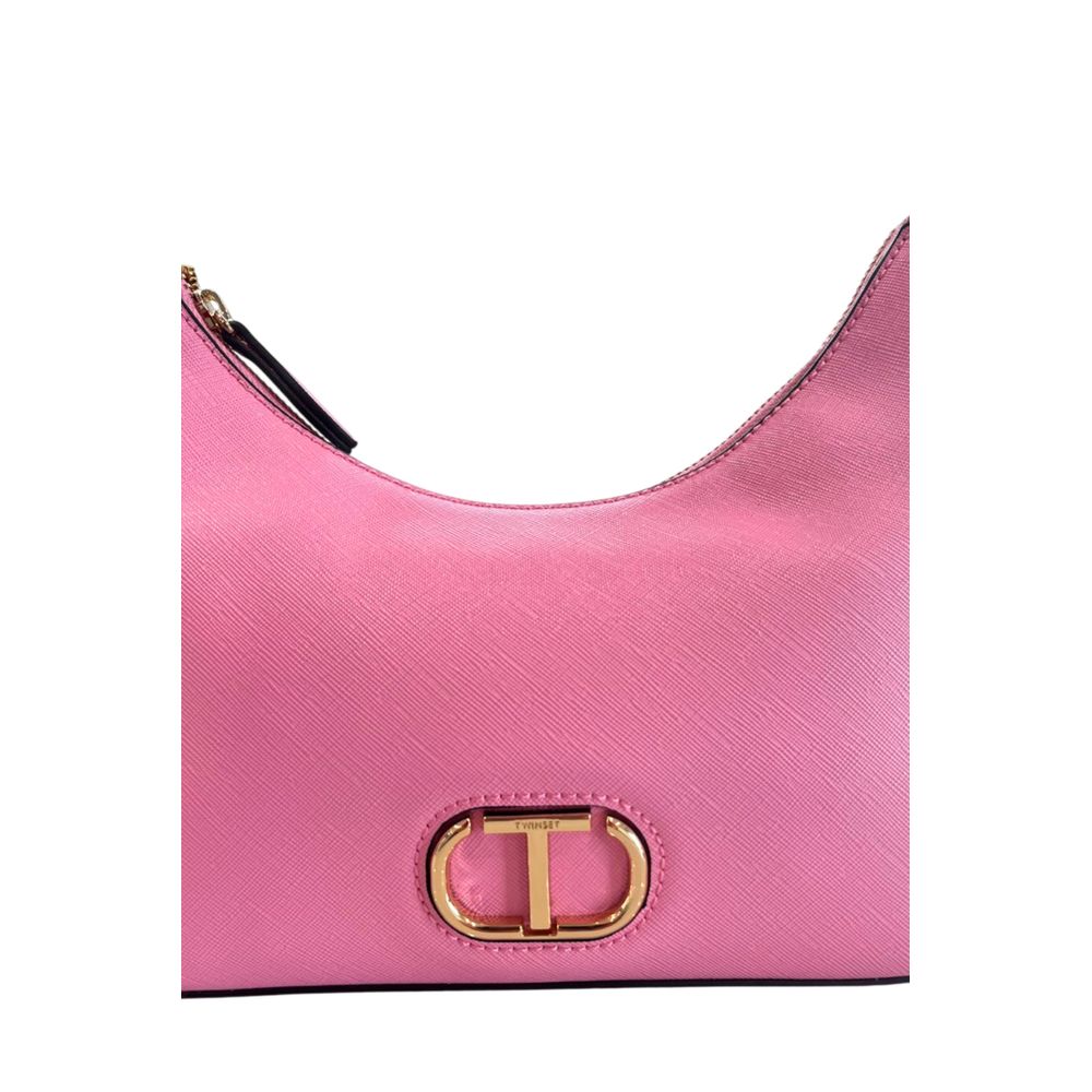 Twinset Pink PU Women Shoulder Women's Bag
