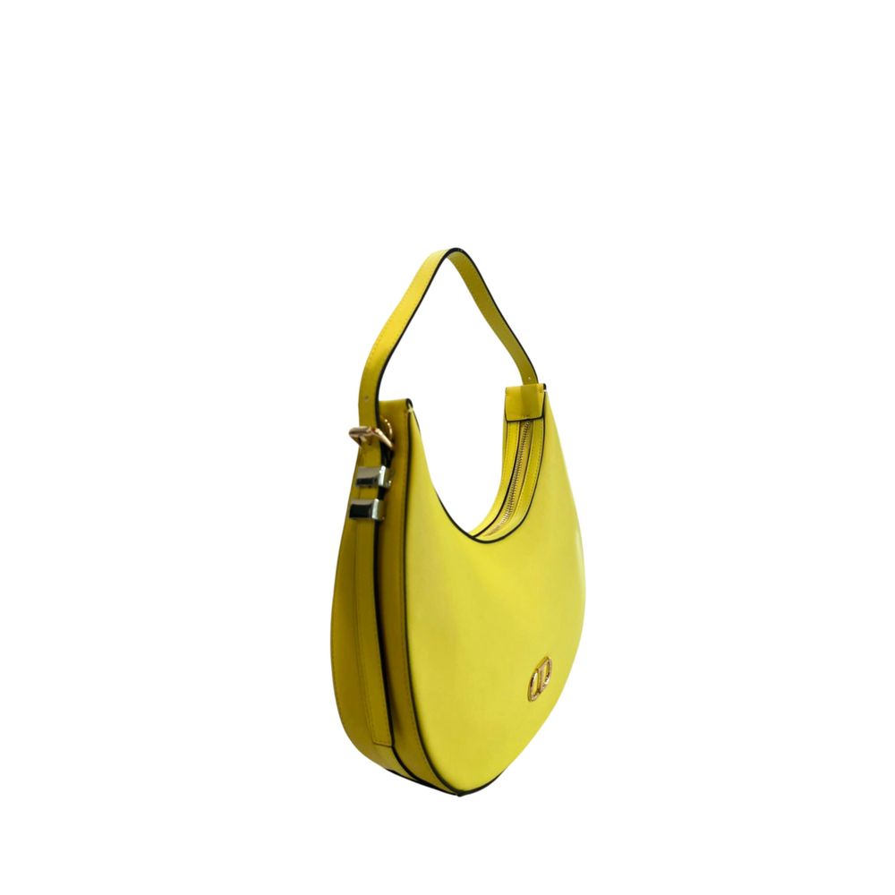 Twinset Yellow PU Women Shoulder Women's Bag