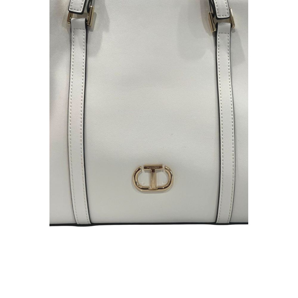 Twinset White PU Women Shoulder Women's Bag