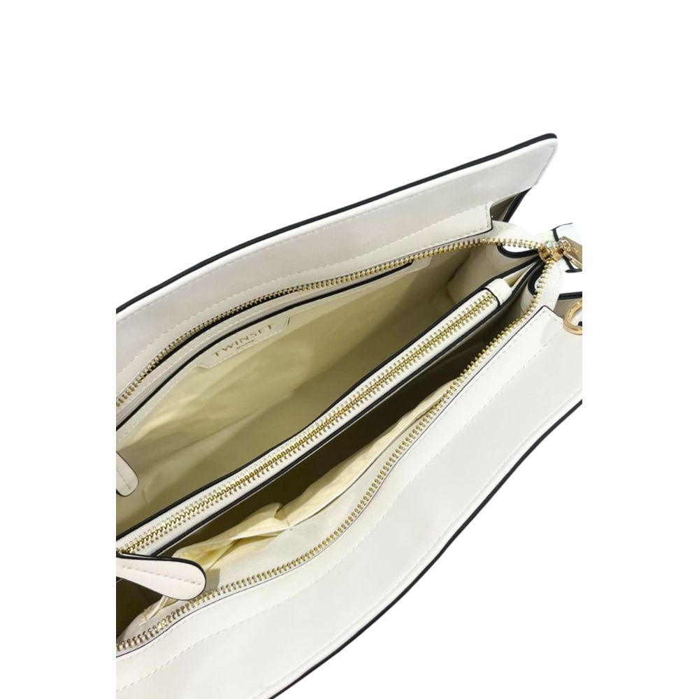 Twinset White PU Women Shoulder Women's Bag