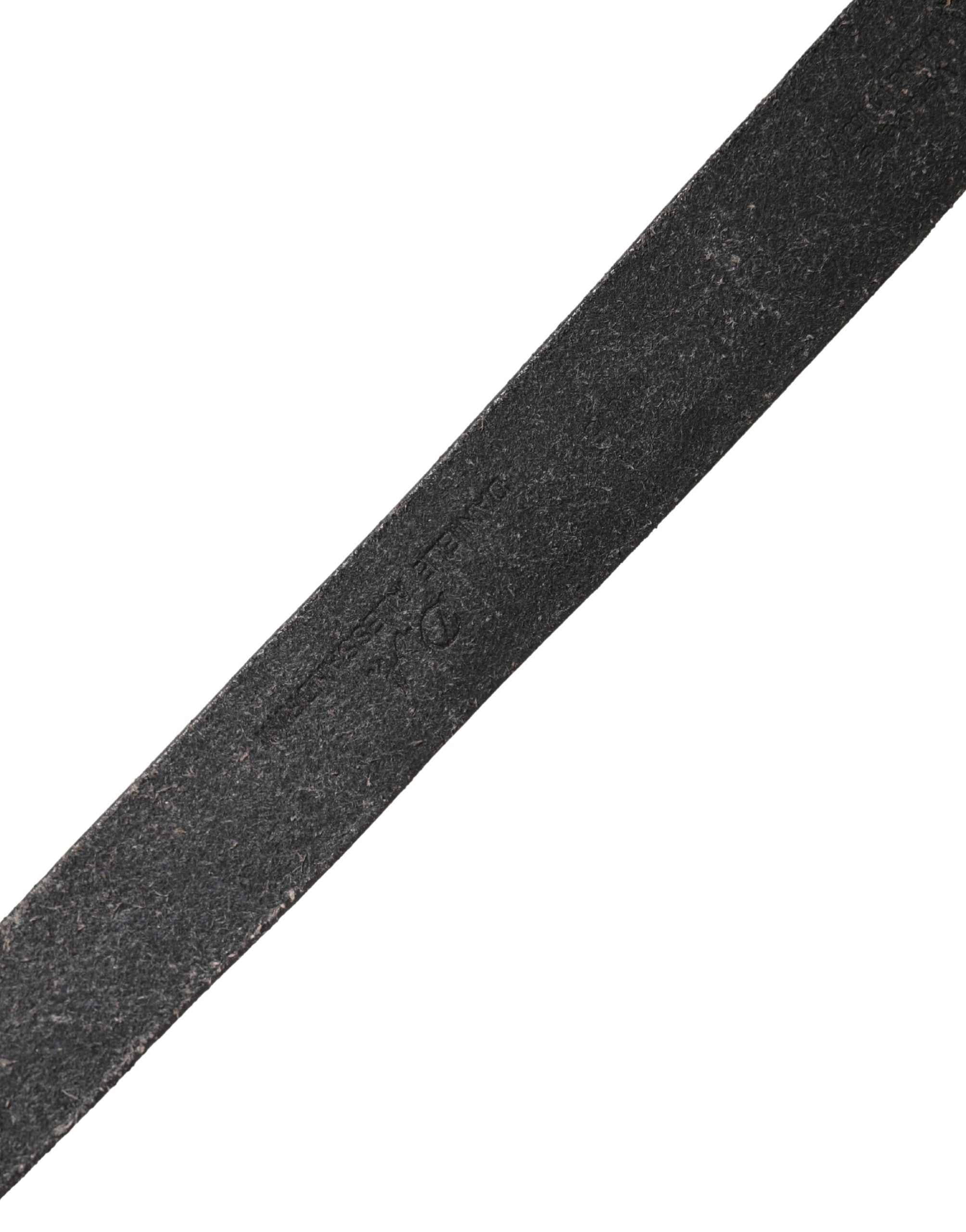 Daniele Alessandrini Men Black Leather Metal Buckle Men's Belt