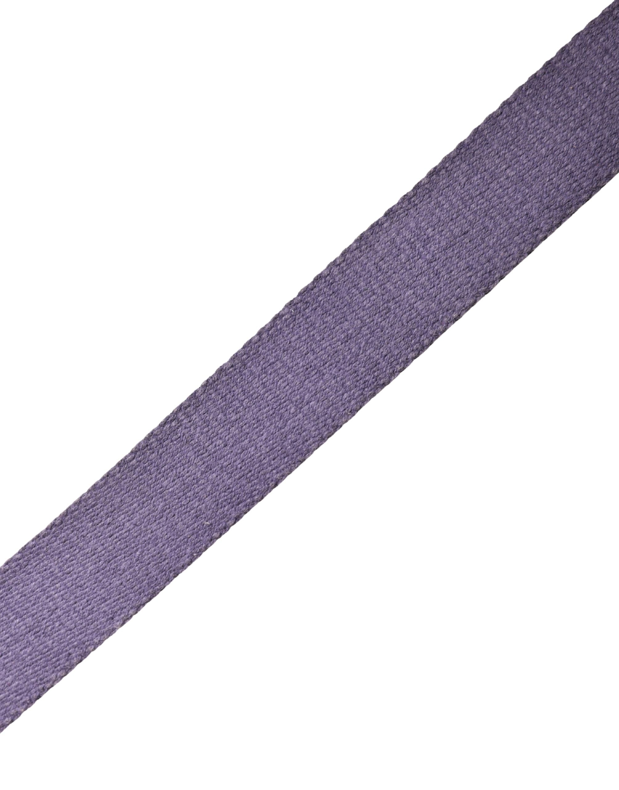 Ermanno Scervino Men Purple Canvas Silver Metal Buckle Men's Belt (Pre-Owned)