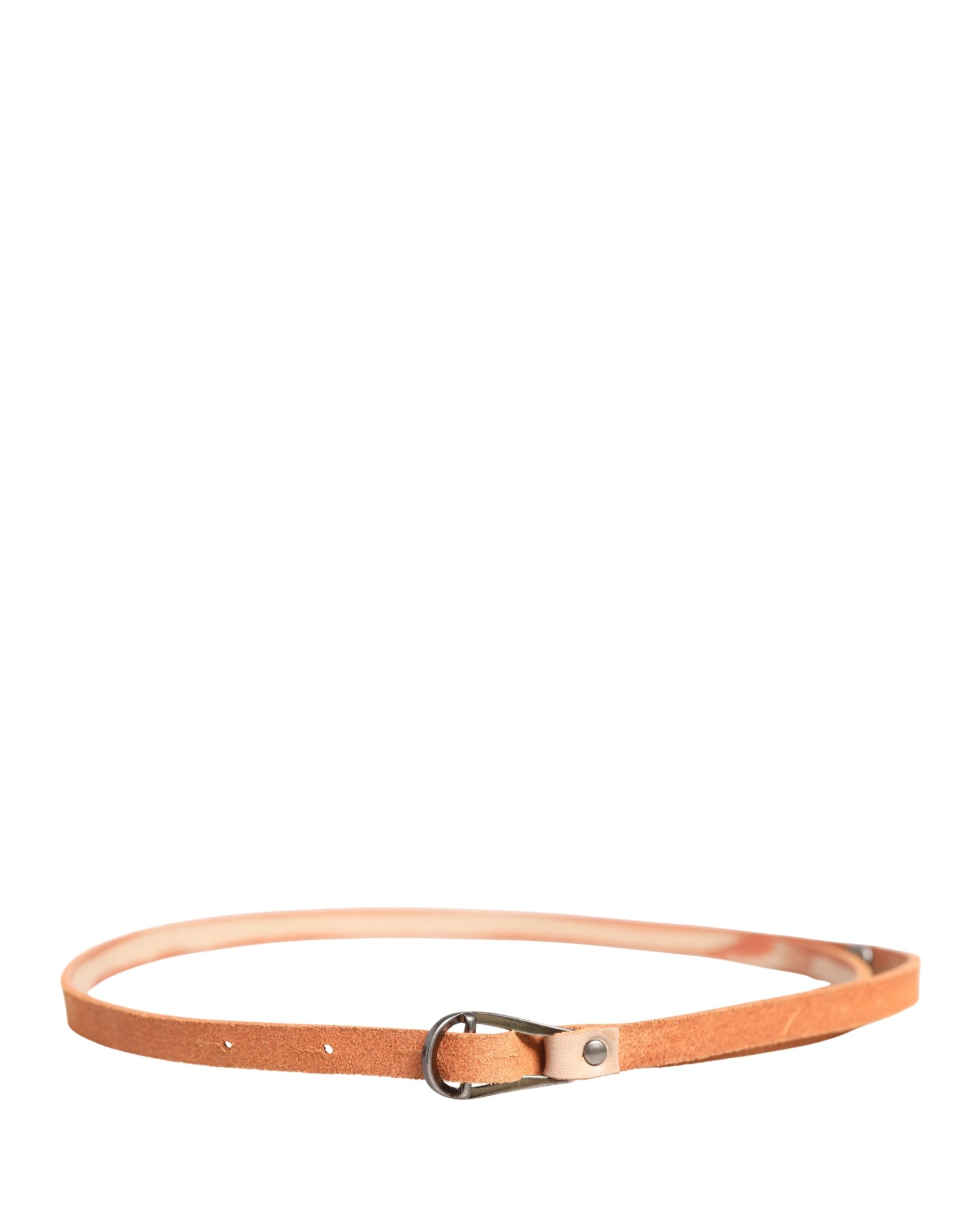 Scervino Street Women Orange Silver Metal Buckle Skinny Women's Belt (Pre-Owned)