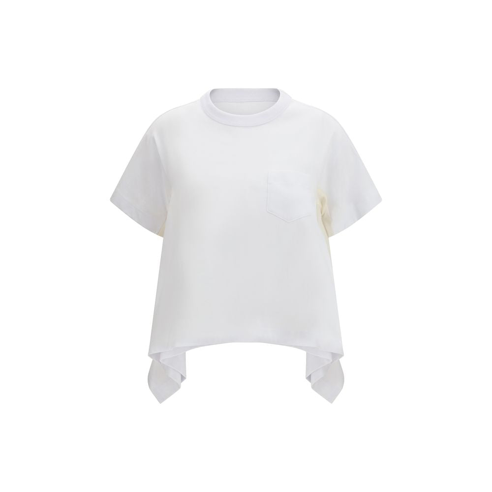 Sacai White Cotton Women's T-Shirt