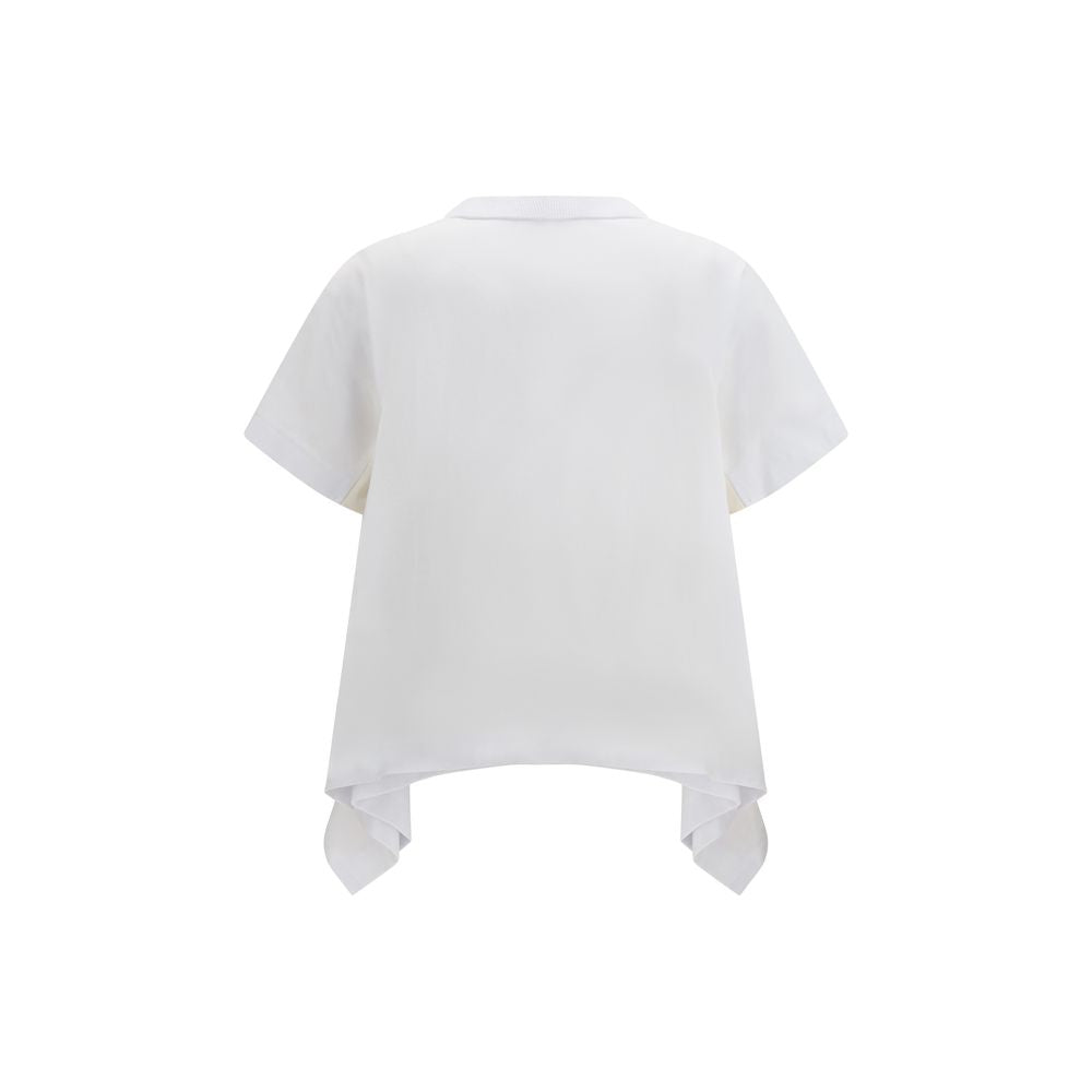 Sacai White Cotton Women's T-Shirt