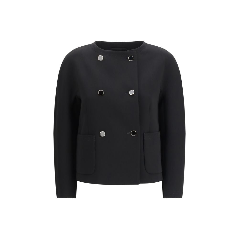Max Mara Black Triacetate Women's Coat