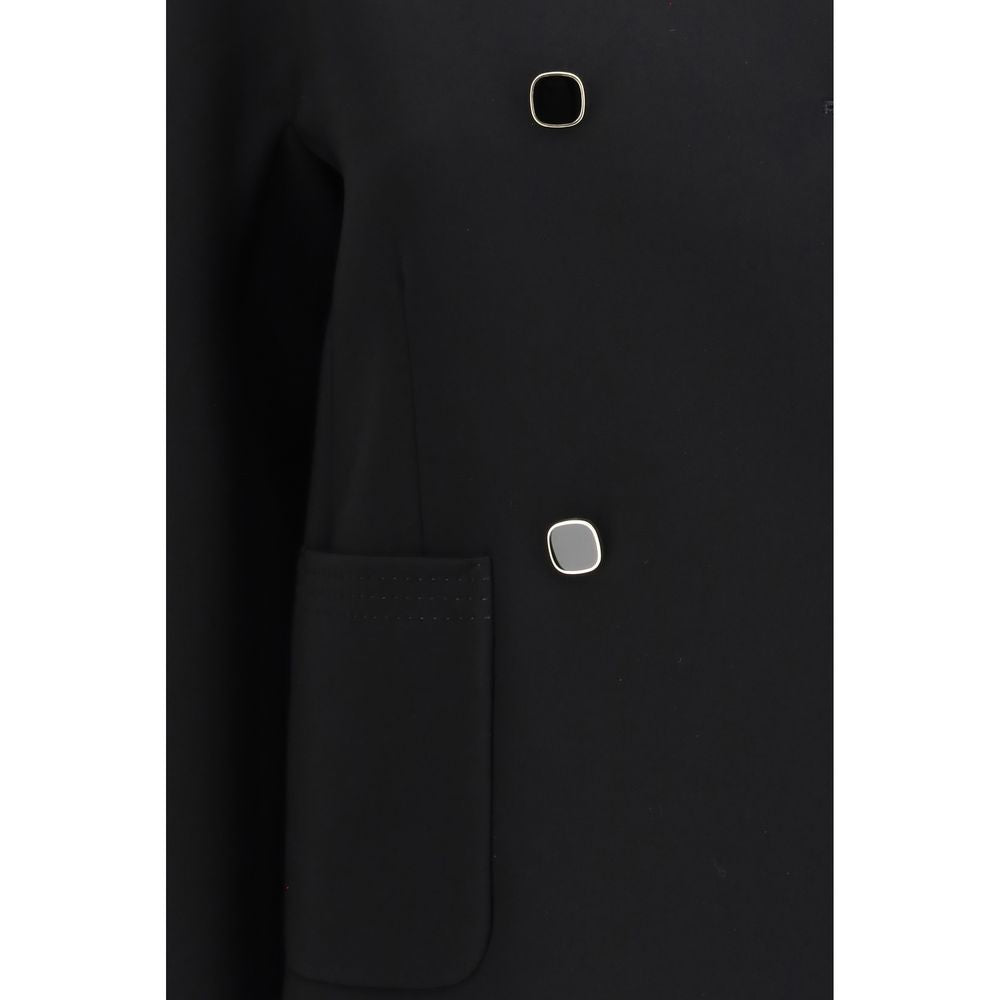 Max Mara Black Triacetate Women's Coat