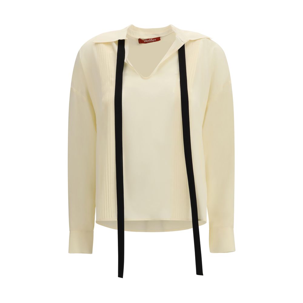 Max Mara Beige Silk Women's Blouse