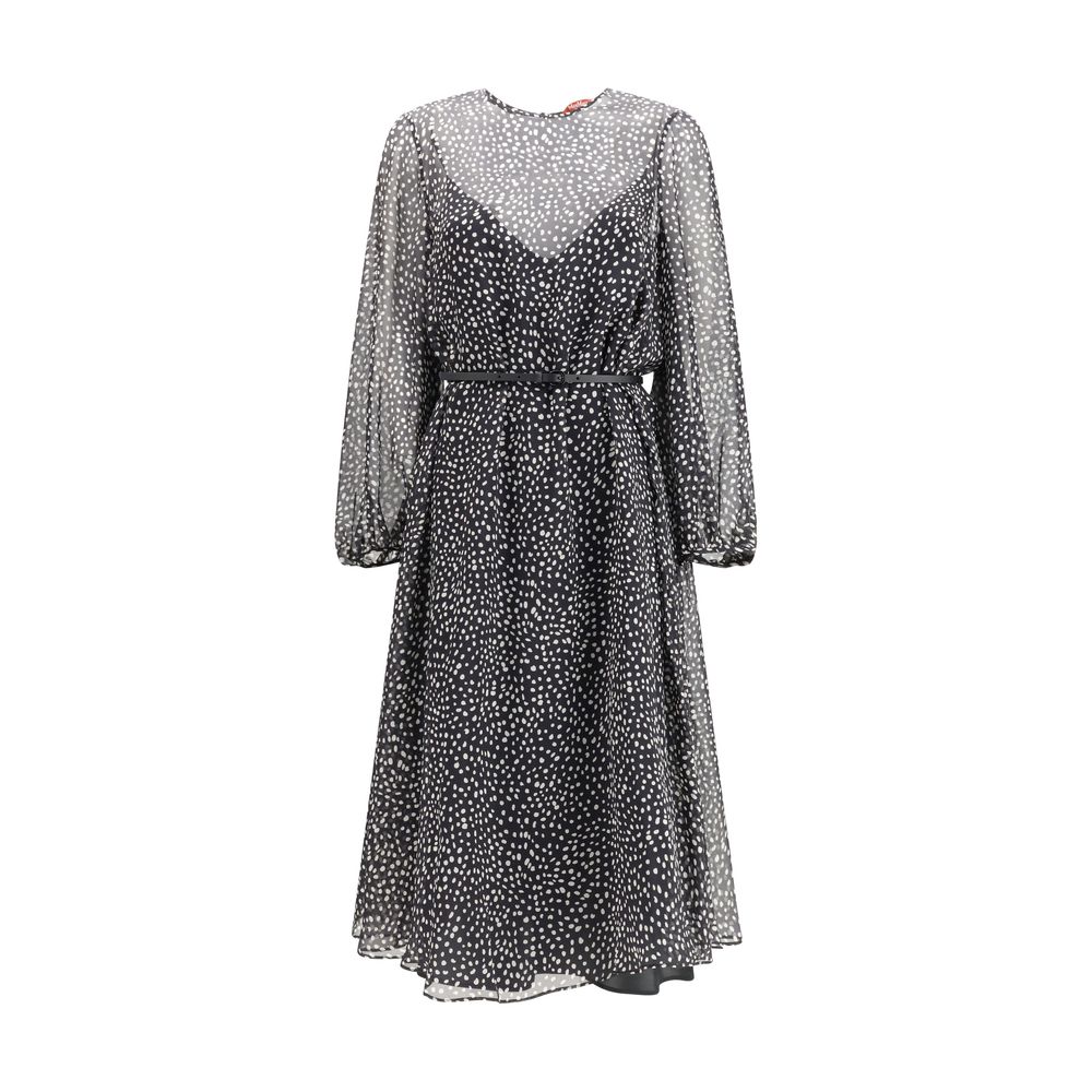 Max Mara Black Silk Casual Women's Dress