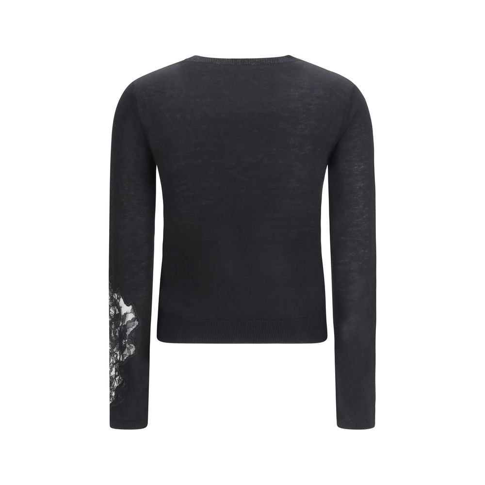 Max Mara Black Silk Women's Sweatshirt