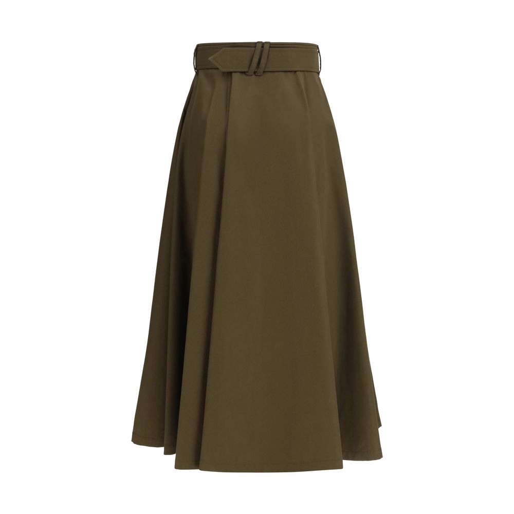 Burberry Bicolor Cotton Midi Women's Skirt