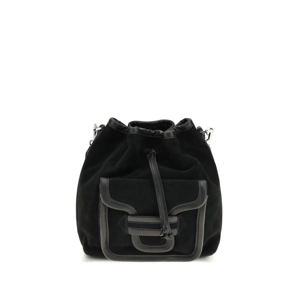 Pierre Hardy Black Calf Leather Bos Taurus Backet Women's Bag