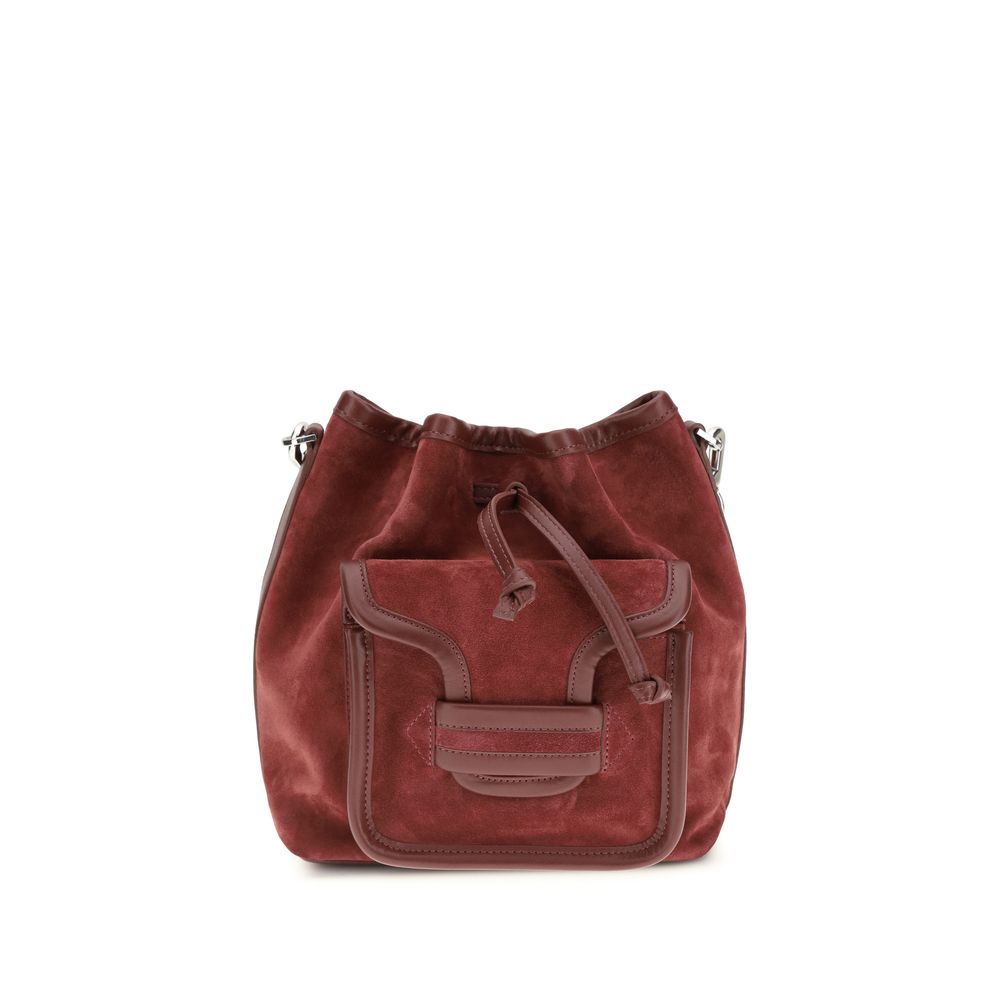 Pierre Hardy Bordeaux Calf Leather Bos Taurus Backet Women's Bag