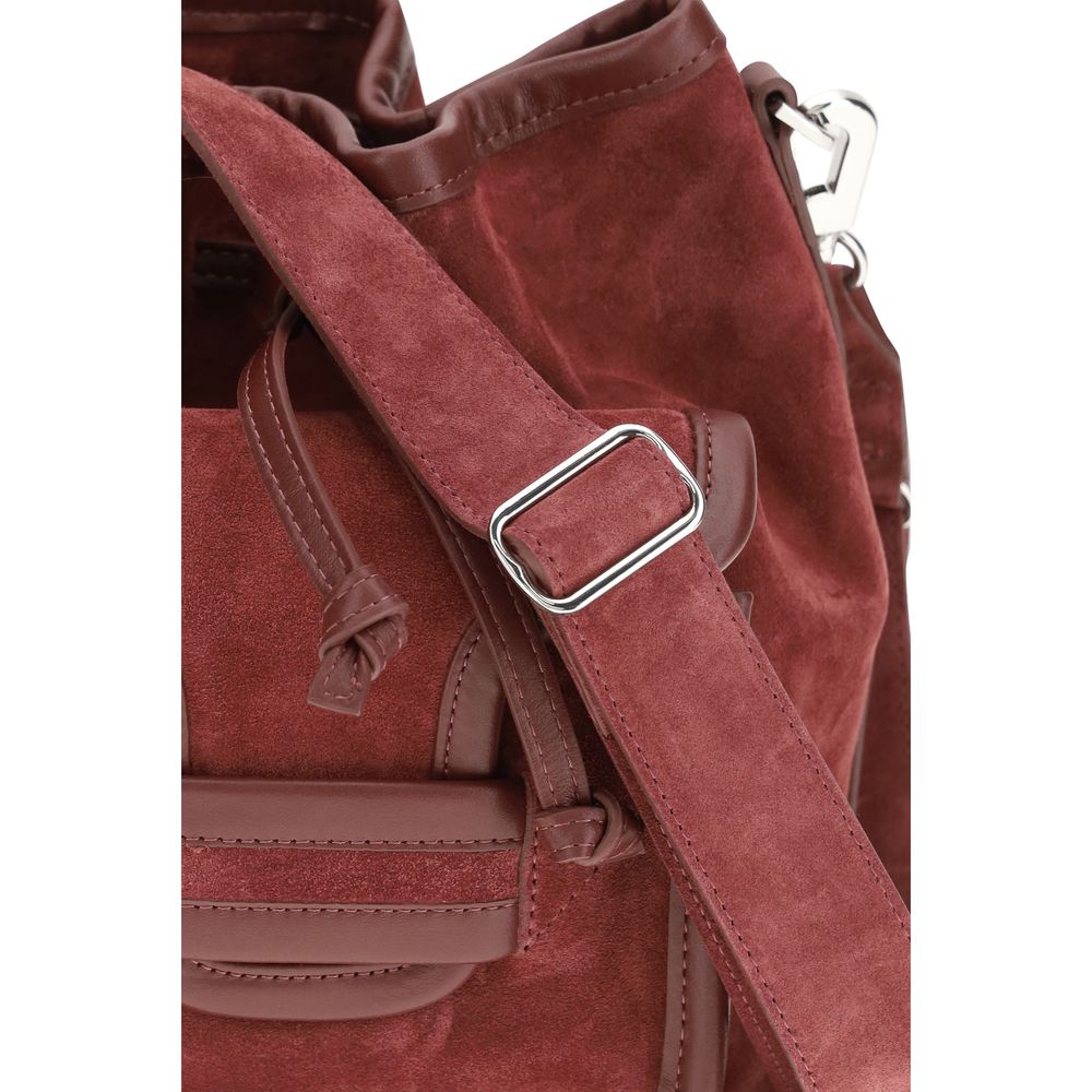 Pierre Hardy Bordeaux Calf Leather Bos Taurus Backet Women's Bag