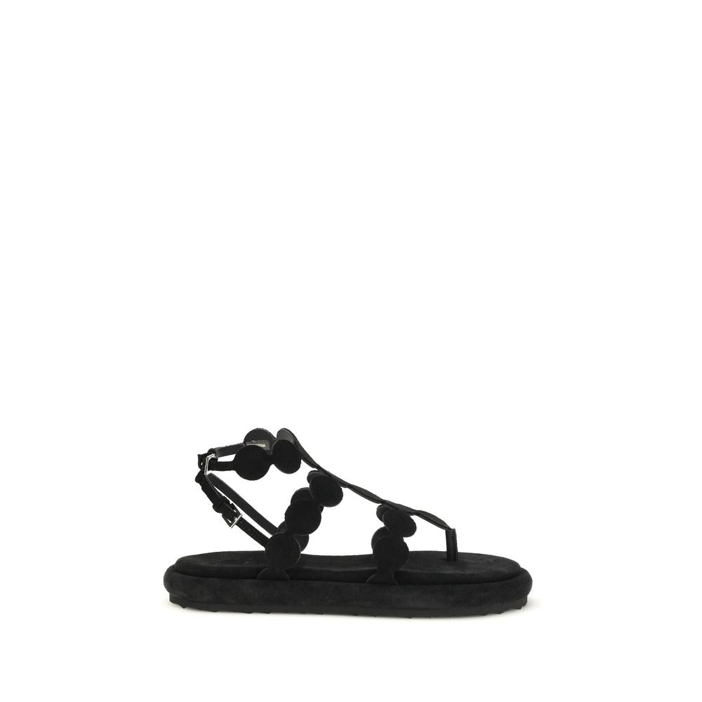Pierre Hardy Black Calf Leather Bos Taurus Platform Women's Sandals