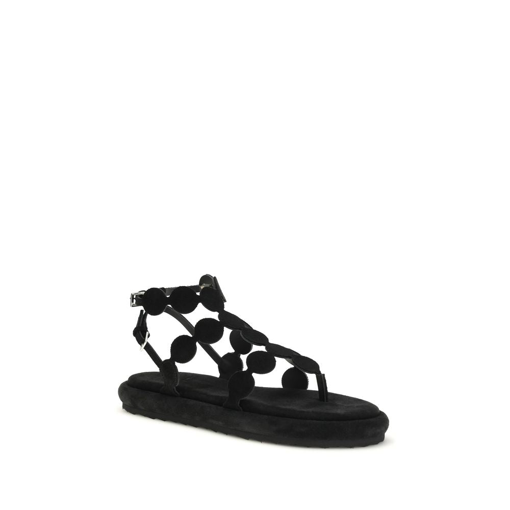 Pierre Hardy Black Calf Leather Bos Taurus Platform Women's Sandals