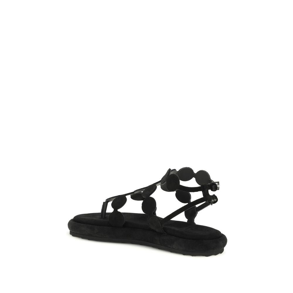 Pierre Hardy Black Calf Leather Bos Taurus Platform Women's Sandals