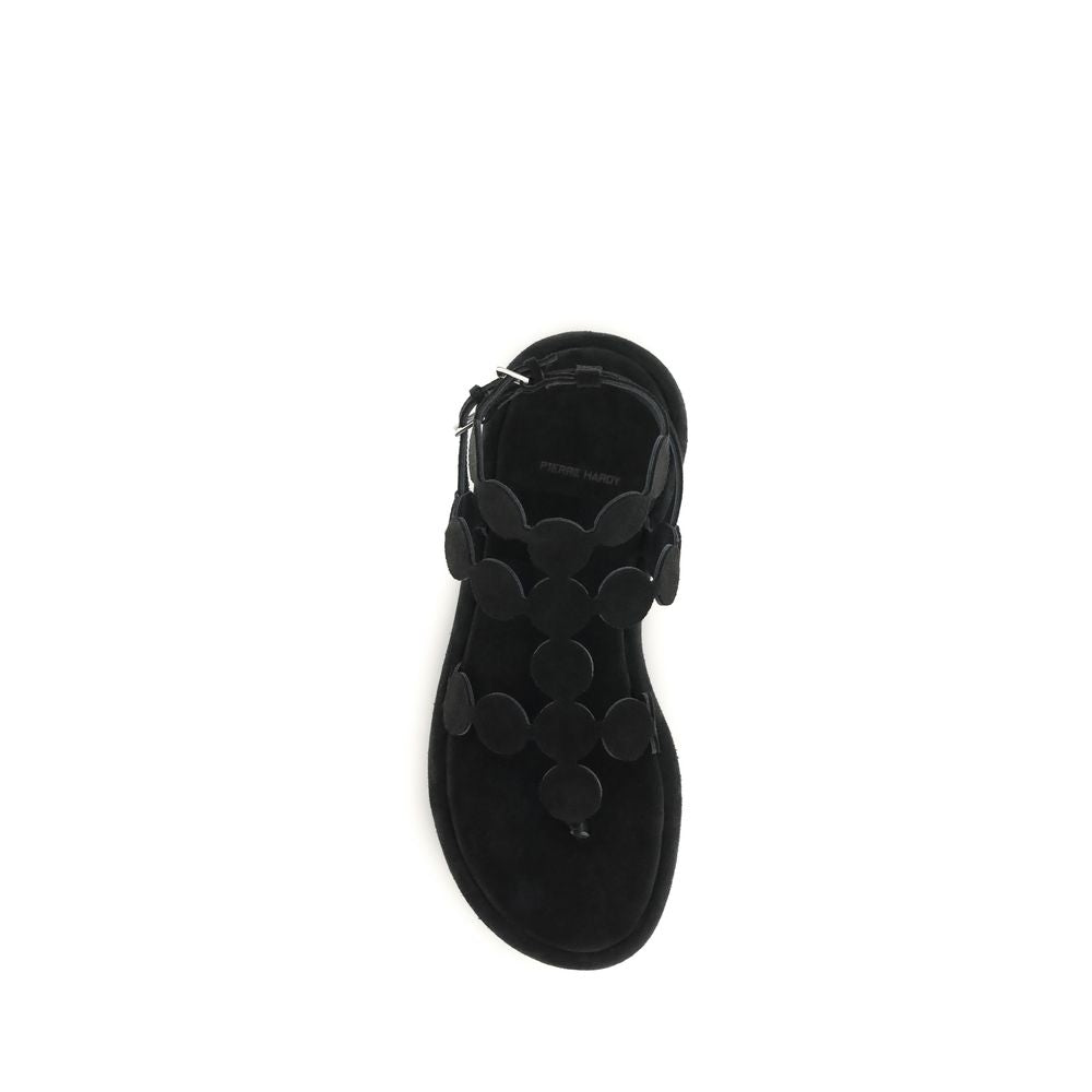 Pierre Hardy Black Calf Leather Bos Taurus Platform Women's Sandals